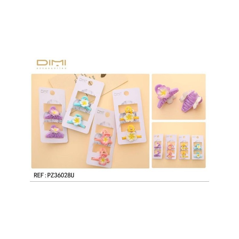 Mollette fiore capelli 2pz 36028u | Starclean