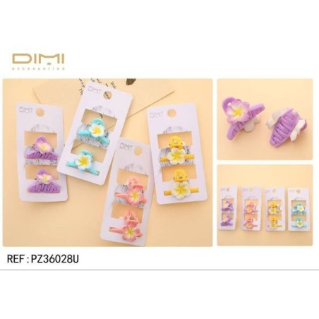 Mollette fiore capelli 2pz 36028u | Starclean