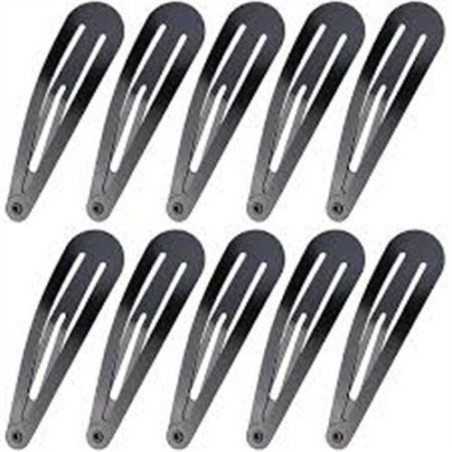 Mollette per capelli nere 10 pz 6,2 cm | Starclean