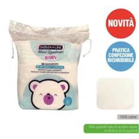 Quadrotti baby cotone 50pz farmalin | Starclean