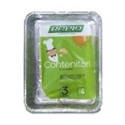 Contenitori alluminio 4por. 3pz S/C | Starclean