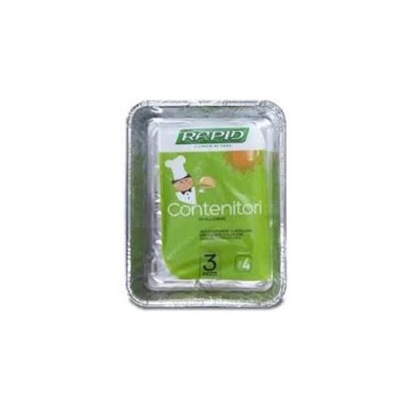 Contenitori alluminio 4por. 3pz S/C | Starclean