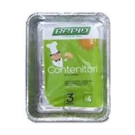 Contenitori alluminio 4por. 3pz S/C | Starclean