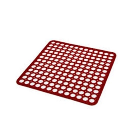 Tappeto lavello fondo inox rosso 26x28cm | Starclean