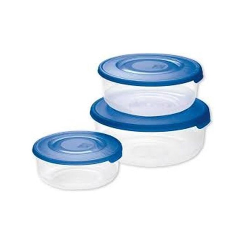 Tontarelli cont.frigo BOX 3pz tond BLU | Starclean