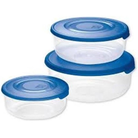Tontarelli cont.frigo BOX 3pz tond BLU | Starclean
