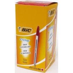 BIC penne cristal RED 50 pz | Starclean