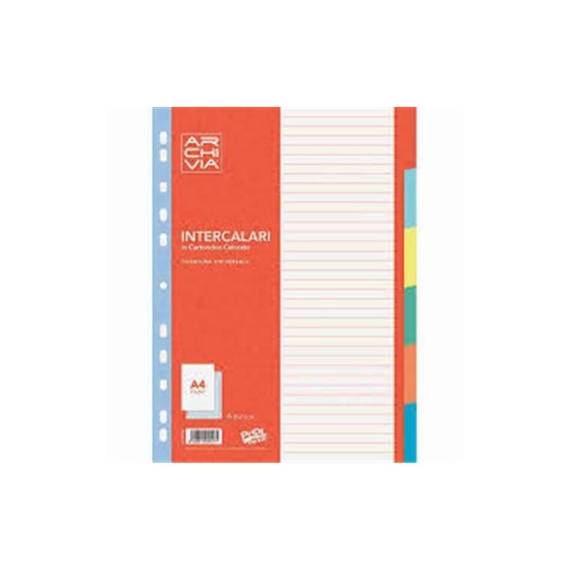 Divisore IN cartoncino 6 tasti A4 | Starclean