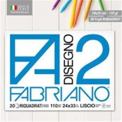 Blocco fabriano F2 riquadrato 24x33 | Starclean