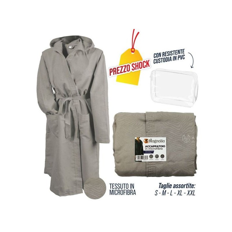 Accappatoio microfibra uomo grigio | Starclean