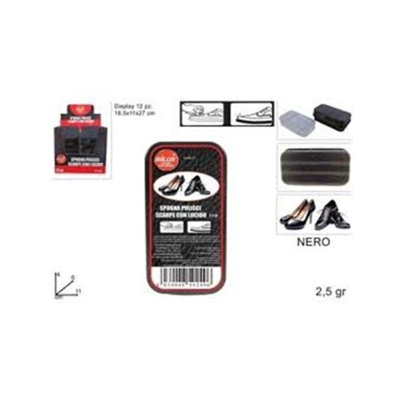 Spugna pulisci scarpe nero ART 177 | Starclean