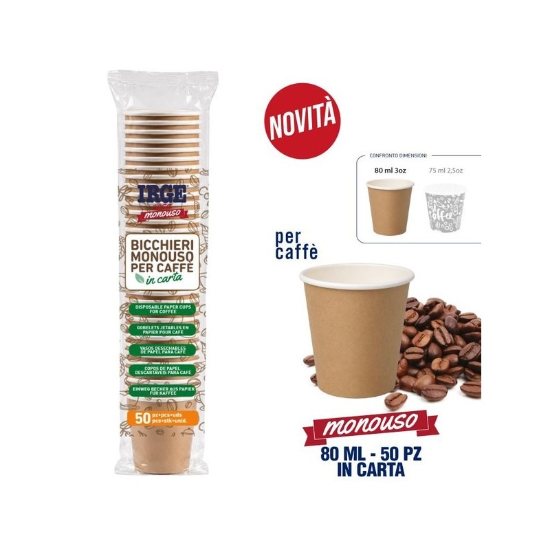 ABG  BICCHIERINI CAFFE' CARTA 80ML 50PZ