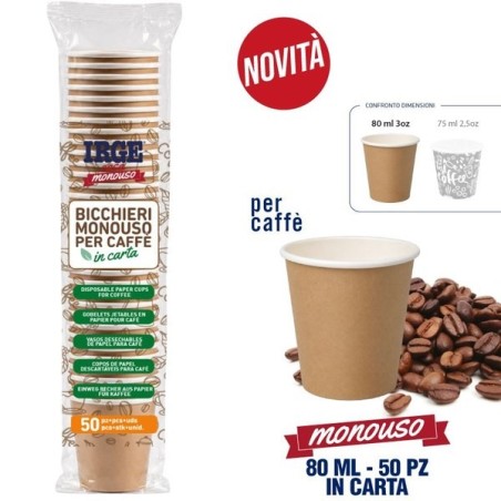 ABG  BICCHIERINI CAFFE' CARTA 80ML 50PZ