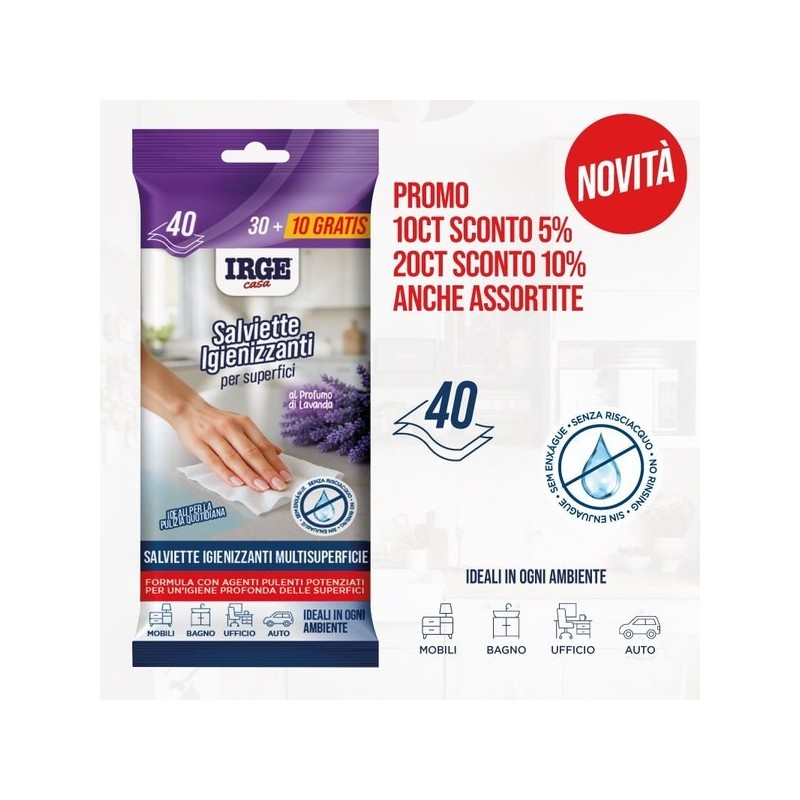 ABL SALVIETTE SUPERFICI 40PZ LAVANDA
