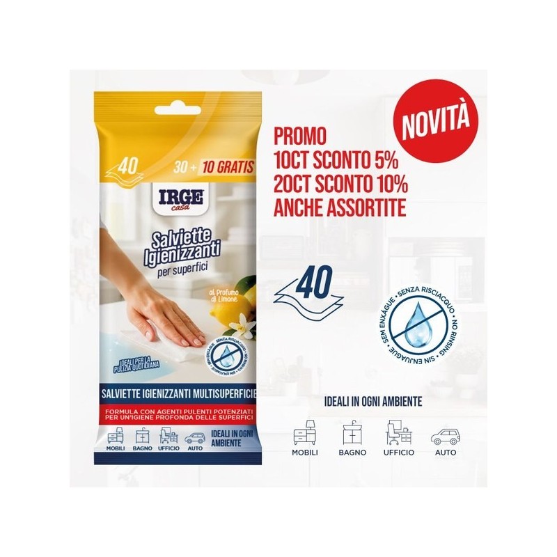 ABL SALVIETTE SUPERFICI 40PZ LIMONE
