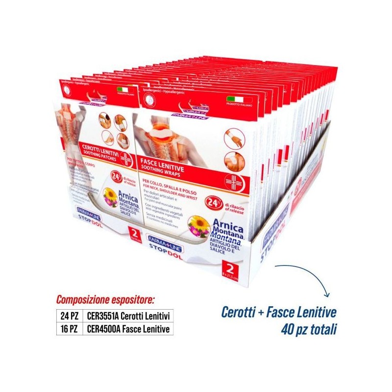 ABL EXPO CEROTTI+FASCE ARNICA 40PZ FARM