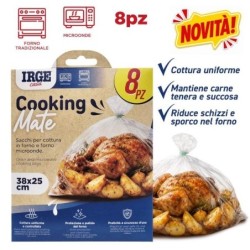 BHF SACCO FORNO 38*25CM 8BUSTE+8CLIPS