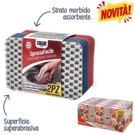 AFJ SPUGNA SGRASSAFACILE RETTANGOLARE 2P