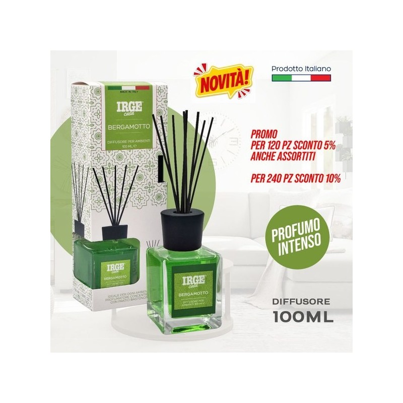 CGB DIFF CUBO 100ML MAIOLICHE BERGAMOTTO