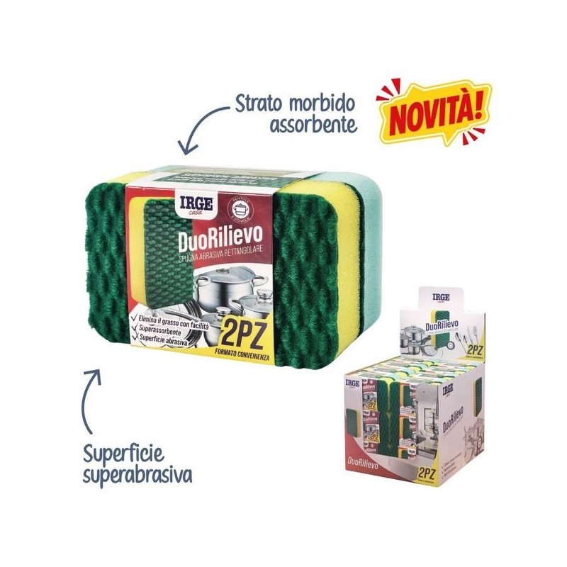 AFI SPUGNA DUO RILIEVO 2PZ 11X7X3CM