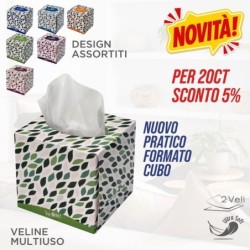 CDA BOX VELINE 70PZ 2VELI foglie cubo