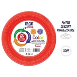 BFA PIATT RIUTILIZ. DESSERT ROSSI 20P