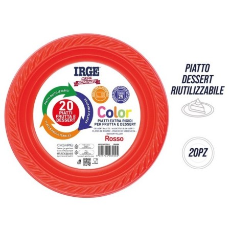 BFA PIATT RIUTILIZ. DESSERT ROSSI 20P