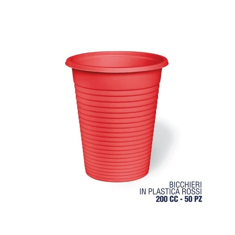 ADS BICCHIERE ROSSO 200CC 50PZ
