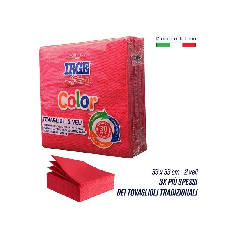 BFE TOVAGLIOLO 2V 33X33 ROSSO 30PZ