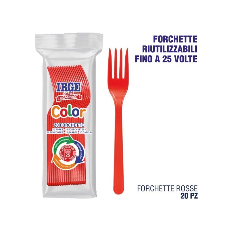 ADZ FORCHETTA PP ROSSA 20PZ