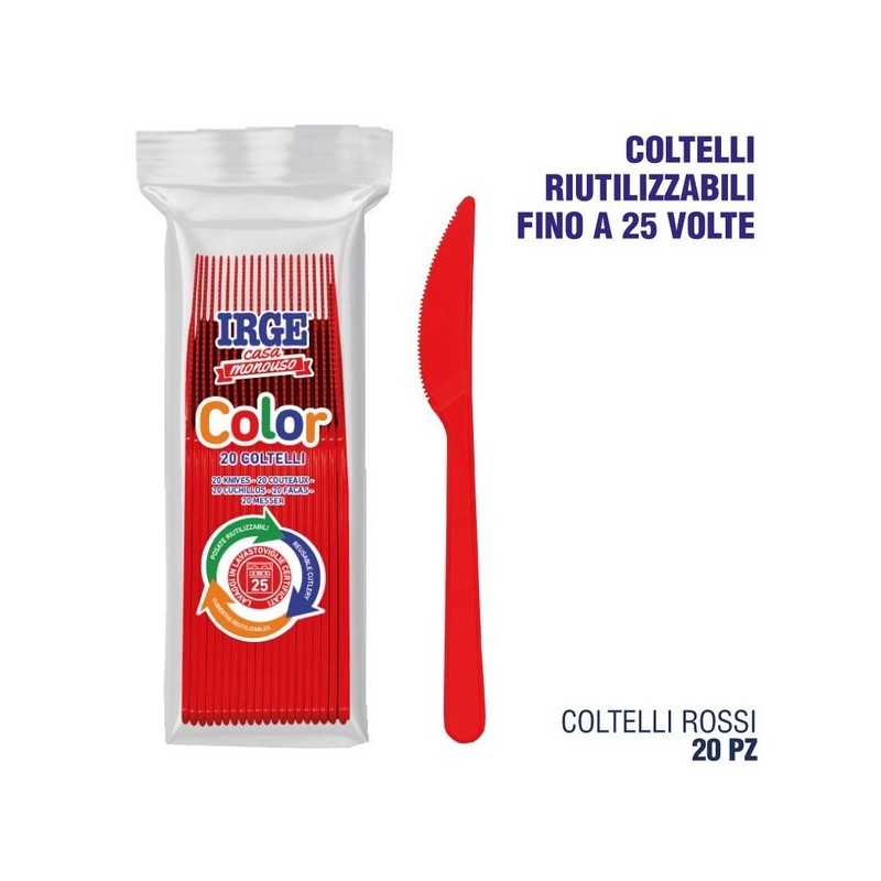 ADT COLTELLO PP ROSSO 20PZ