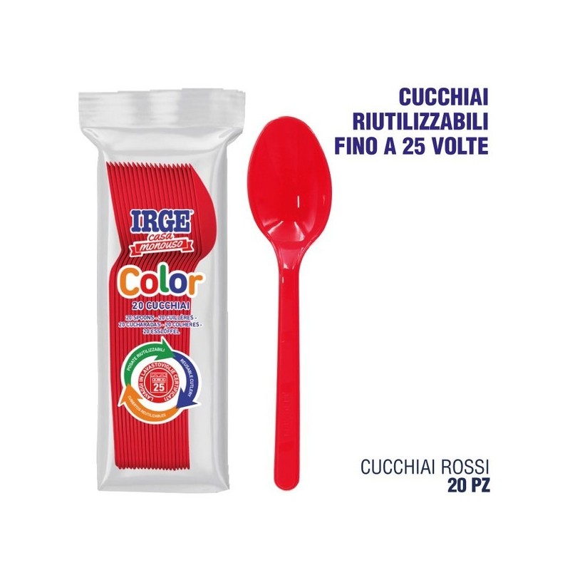 ADX CUCCHIAIO PP ROSSO 20PZ