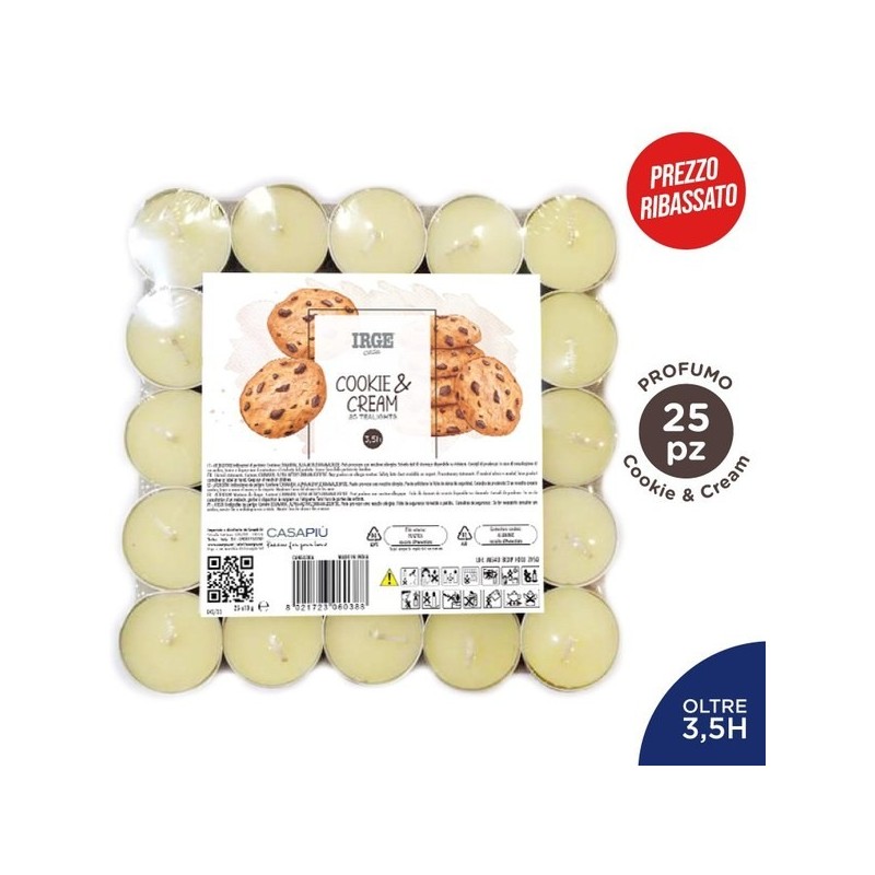 FBN CANDELA 25 TEALIGHTS COOKIE & CREAM