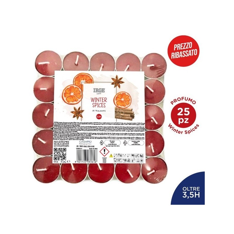 FBX CANDELA 25 TEALIGHTS WINTER SPICES
