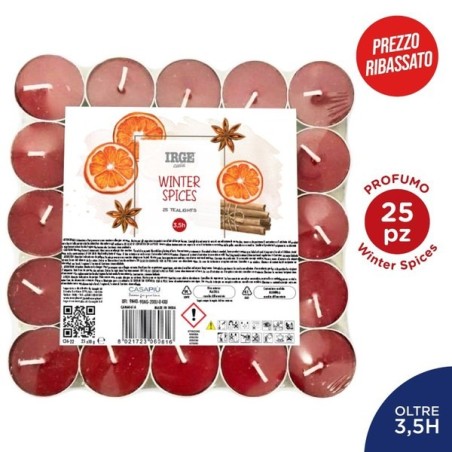 FBX CANDELA 25 TEALIGHTS WINTER SPICES