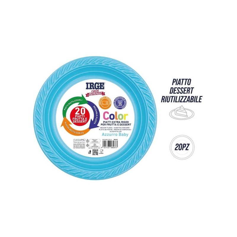 CFC PIATTI DESSERT AZZURRO BABY 20 PZ