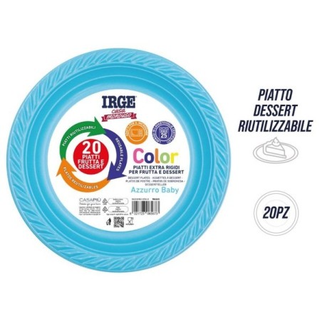 CFC PIATTI DESSERT AZZURRO BABY 20 PZ