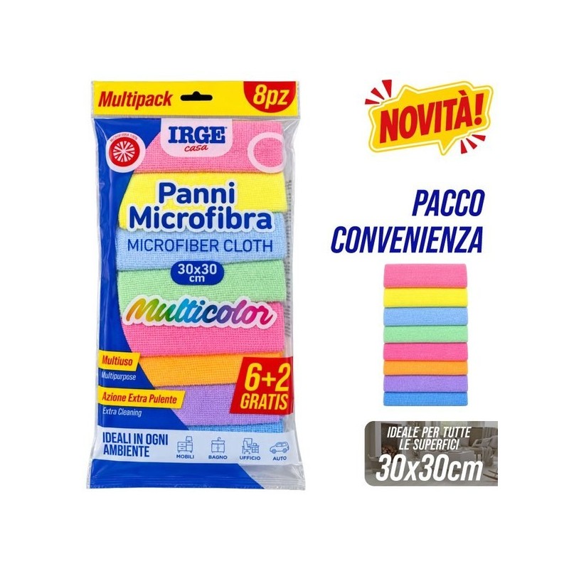 ABA PANNO MICROFIBRA 8PZ 30x30CM
