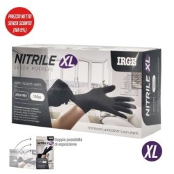 ABO GUANTI MONOUSO 100PZ NITRILE NERO XL