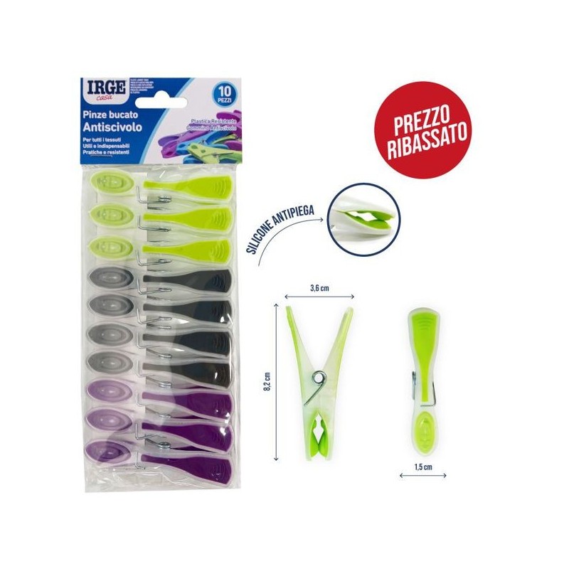 Pinze bucato antiscivolo 10 pz | Starclean
