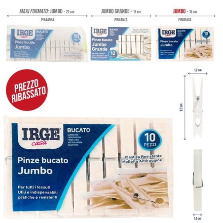 Pinze bucato IRGE jumbo 10pz | Starclean