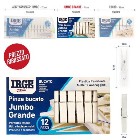 Pinze bucato IRGE jumbo 12pz | Starclean