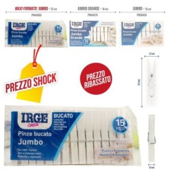 Pinze bucato IRGE jumbo 15pz | Starclean