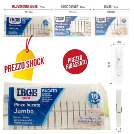 Pinze bucato IRGE jumbo 15pz | Starclean