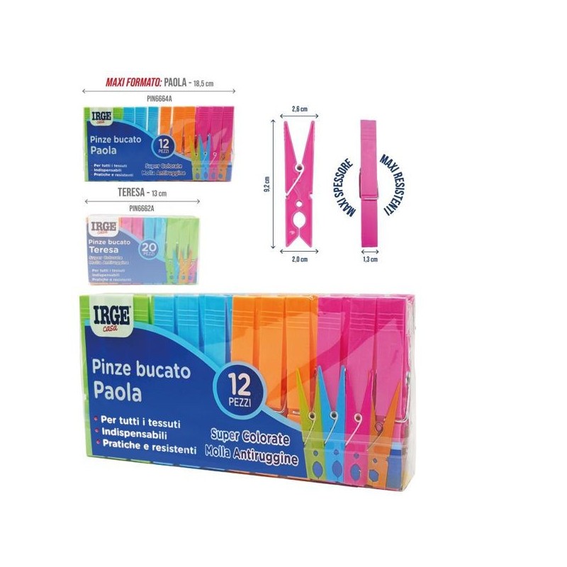 Pinze bucato IRGE paola 12pz | Starclean