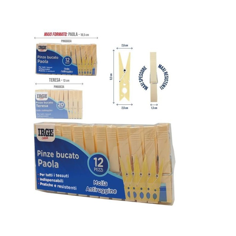 Pinze bucato IRGE paola 12pz | Starclean