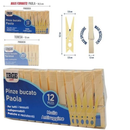 Pinze bucato IRGE paola 12pz | Starclean