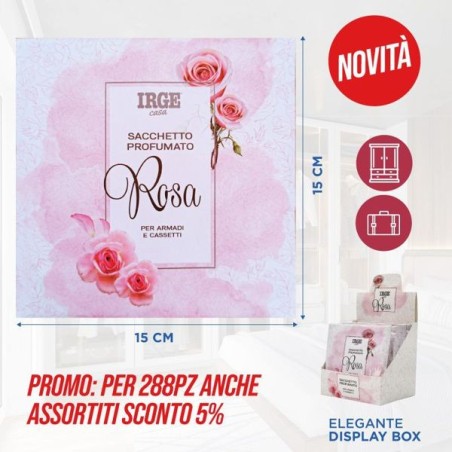 Sacchetto profumato 15x15cm rosa | Starclean