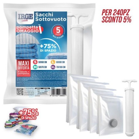 SET sacchi sottovuoto con pompetta | Starclean