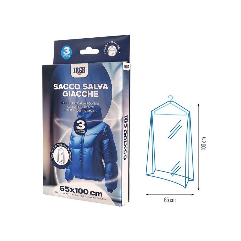 Sacco salva giacche 65x100 3 pz BOX | Starclean